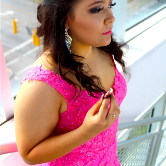 BEAUTIFUL SHERRY HILL HOT PINK ELEGANT GOWN,SZ 6🦋 - Picture 4 of 7